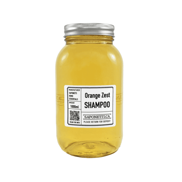 Saponetti Essential Orange Zest Shampoo: Refillable, zero-waste