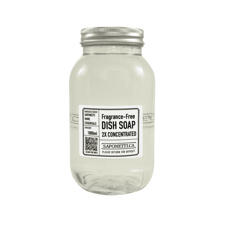 Saponetti Essentials Fragrance-Free Ultra-Concentrated Dish Soap – Zero-waste & Refillable